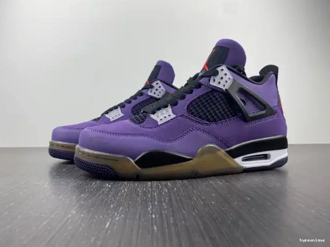 HYPE and Travis Scott LN4 4 Family) (Friends 766296 Retro Jordan Purple 0608